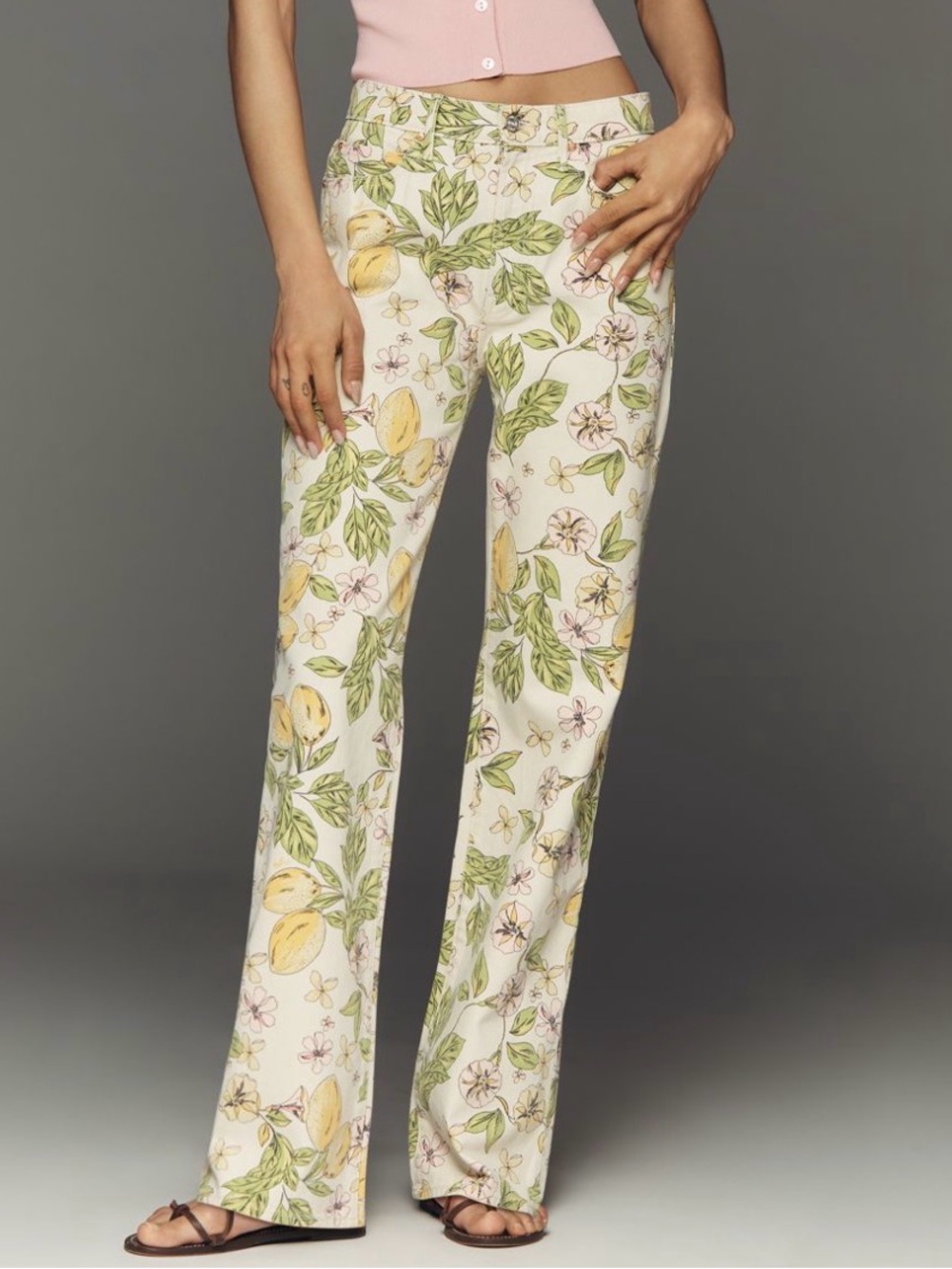 MOTHER Kick It Mid-Rise Straight-Leg Lemon Jeans 27